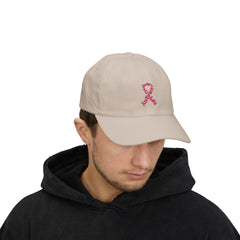 Breast Cancer Awareness Embroidered Ribbon Classic Dad Hat