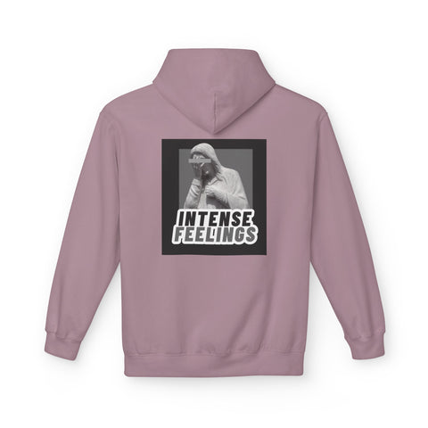 Intense Feelings Unisex Midweight Hoodie - Grey Print
