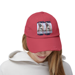 Intense Feelings - Navy Print Vintage Distressed Hat