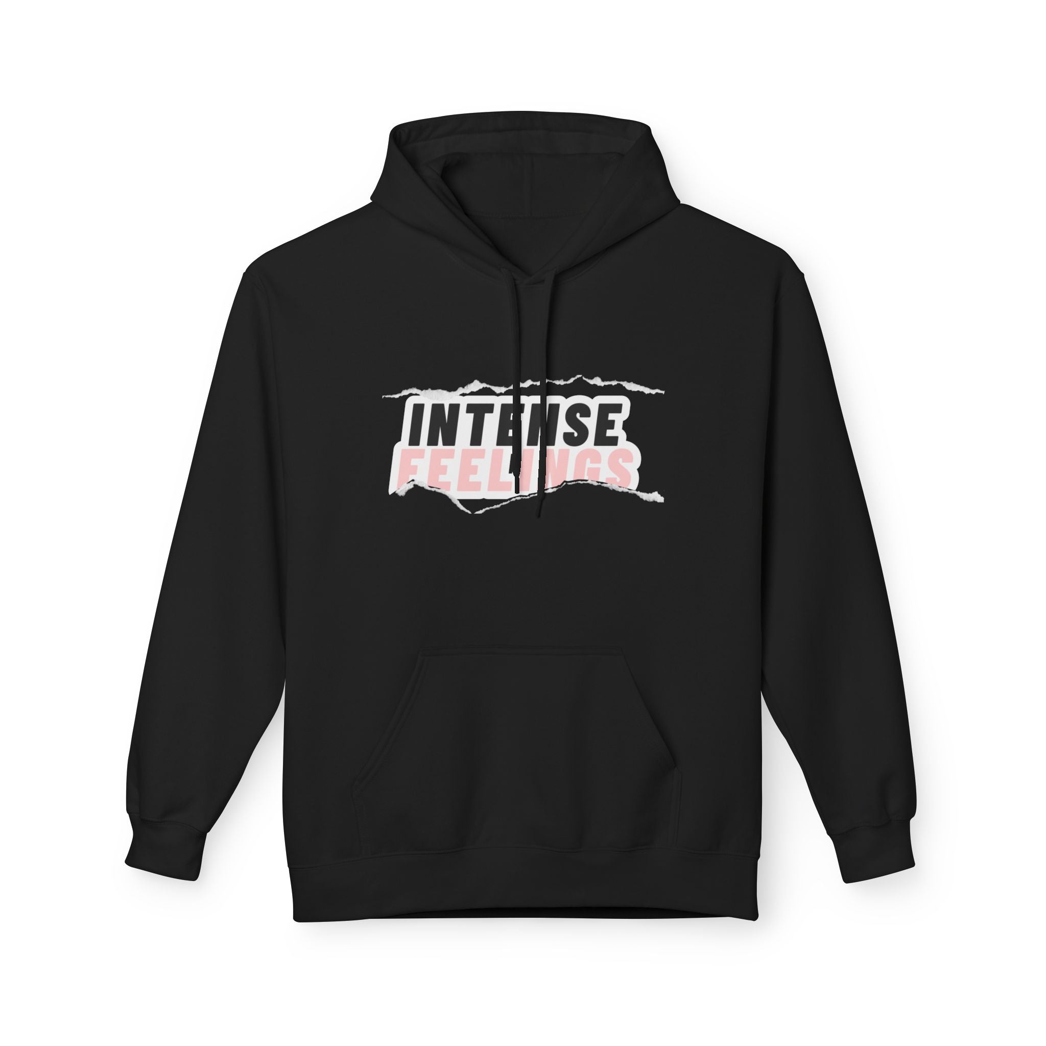 Intense Feelings Unisex Midweight Hoodie - Rose Pink Print