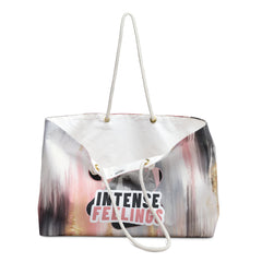 Intense Feelings – Black/Rose Pink Weekender Tote Bag