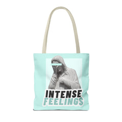 Intense Feelings Tote Bag - Cyan Print