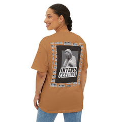 Intense Feelings – Grey Print Unisex Oversized Tee