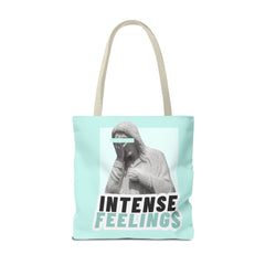 Intense Feelings Tote Bag - Cyan Print
