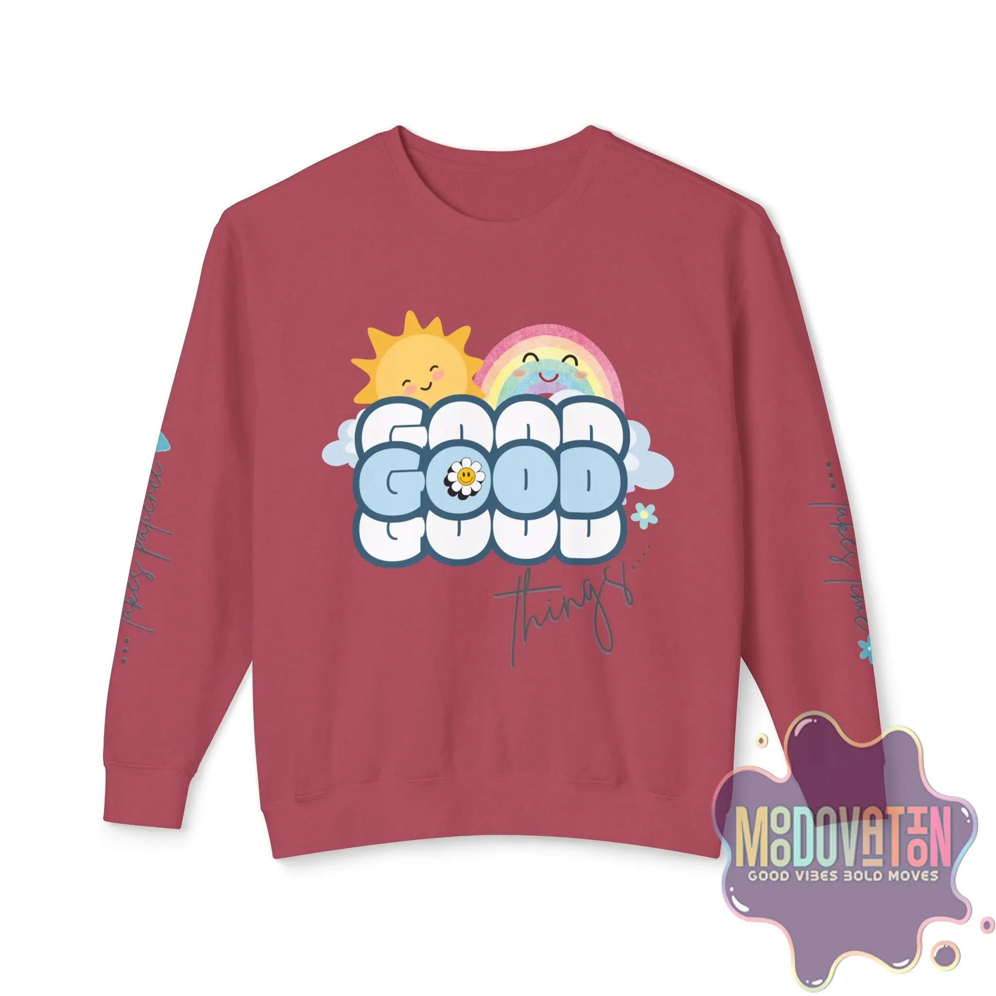 Good Things Unisex Lightweight Crewneck Sweatshirt - Spring Edition Moodovation