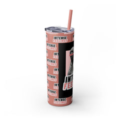 Intense Feelings - Black/Rose Pink Print Skinny Tumbler