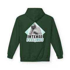 Intense Feelings Unisex Midweight Hoodie - Cyan Print