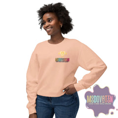 Good Vibes Bold Moves Personalized Unisex Lightweight Crewneck Sweatshirt - Brand Edition Moodovation