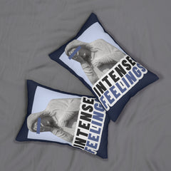 Intense Feelings Navy Blue Lumbar Pillow