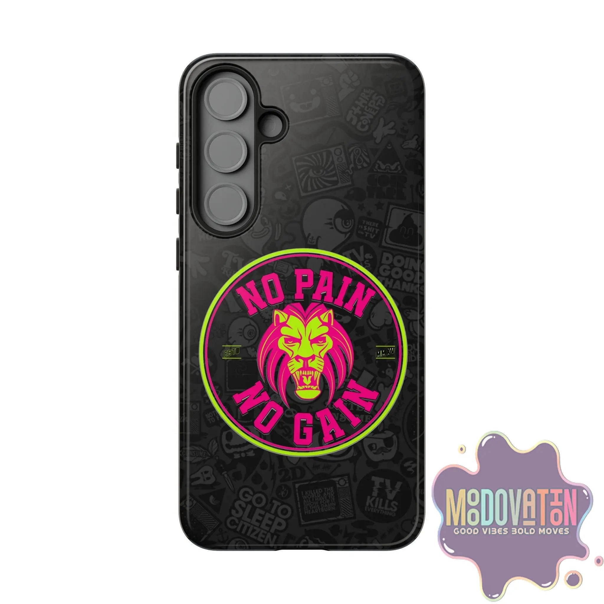 No Pain No Gain Phone Case - Black - MOODOVATION