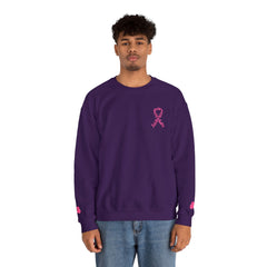 Courage, Strength & Faith – Breast Cancer Awareness Unisex Crewneck Sweatshirt