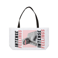 Intense Feelings Weekender Tote Bag - Rose Pink Print