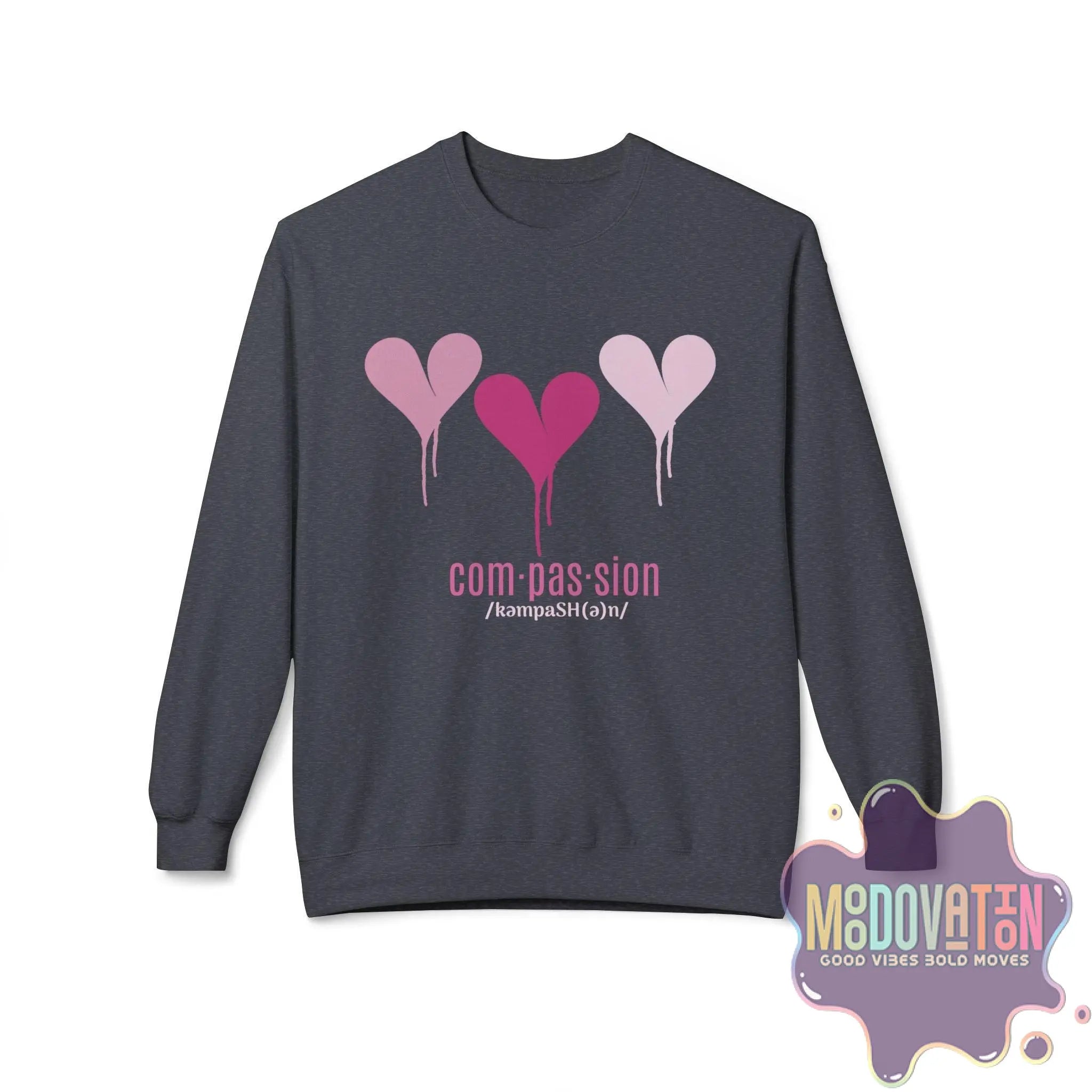 Self-Compassion Unisex Midweight Crewneck Sweatshirt - MOODOVATION