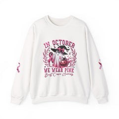 In October We Wear Pink – Breast Cancer Awareness Unisex Crewneck Sweatshirt