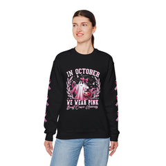 In October We Wear Pink – Breast Cancer Awareness Unisex Crewneck Sweatshirt