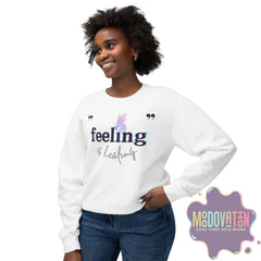 Feeling Is Healing Lightweight Crewneck Sweatshirt - Spring Edition Moodovation