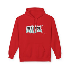 Intense Feelings Unisex Midweight Hoodie - Cyan Print