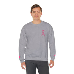 Courage, Strength & Faith – Breast Cancer Awareness Unisex Crewneck Sweatshirt