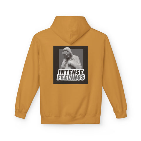 Intense Feelings Unisex Midweight Hoodie - Grey Print