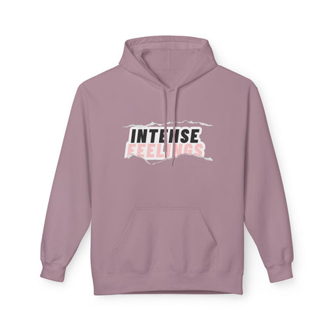Intense Feelings Unisex Midweight Hoodie - Rose Pink Print