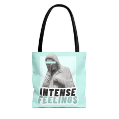 Intense Feelings Tote Bag - Cyan Print