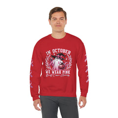 In October We Wear Pink – Breast Cancer Awareness Unisex Crewneck Sweatshirt