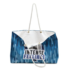 Intense Feelings – Navy Blue Weekender Tote Bag