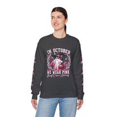 In October We Wear Pink – Breast Cancer Awareness Unisex Crewneck Sweatshirt