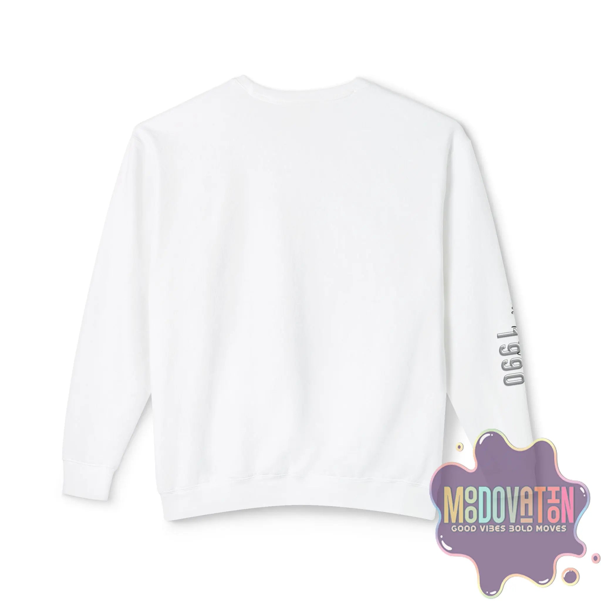 Good Vibes Bold Moves Personalized Unisex Lightweight Crewneck Sweatshirt - Brand Edition Moodovation