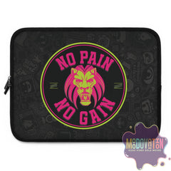 No Pain No Gain Laptop Sleeve - Black - MOODOVATION