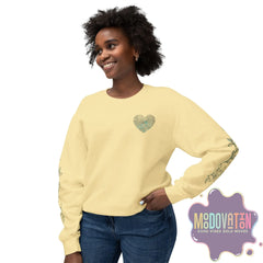 Feeling Is Healing Heart-print Unisex Lightweight Crewneck Sweater - Spring Edition Moodovation