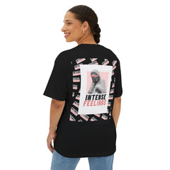 Intense Feelings – Rose Pink Print Unisex Oversized Tee