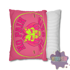 No Pain No Gain Spun Polyester Square Pillowcase - Watermelon Pink - MOODOVATION