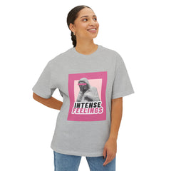 Intense Feelings – Pink Print Unisex Oversized Tee