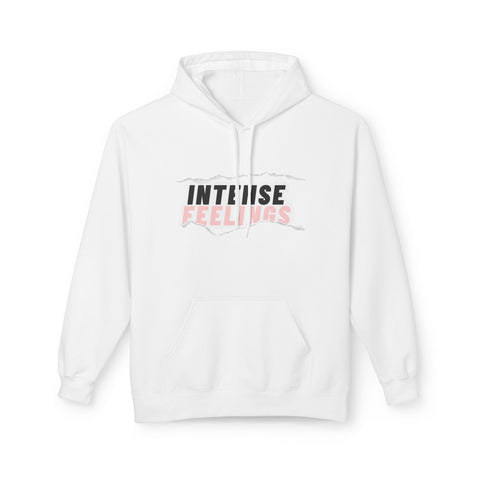Intense Feelings Unisex Midweight Hoodie - Rose Pink Print