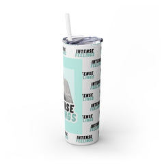 Intense Feelings - Cyan Print Skinny Tumbler
