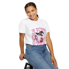 In October We Wear Pink – Breast Cancer Awareness Unisex T-Shirt