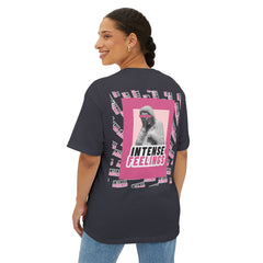 Intense Feelings – Pink Print Unisex Oversized Tee