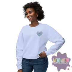 Feeling Is Healing Heart-print Unisex Lightweight Crewneck Sweater - Spring Edition Moodovation