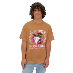 In October We Wear Pink – Breast Cancer Awareness Unisex Oversized Boxy Tee