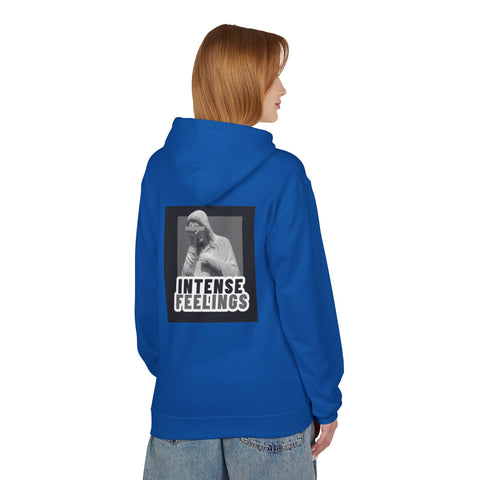 Intense Feelings Unisex Midweight Hoodie - Grey Print