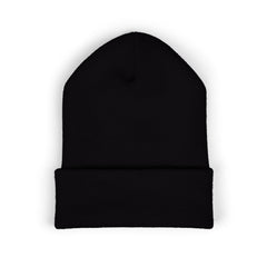 Breast Cancer Awareness Embroidered Beanie – Courage, Strength & Faith Ribbon