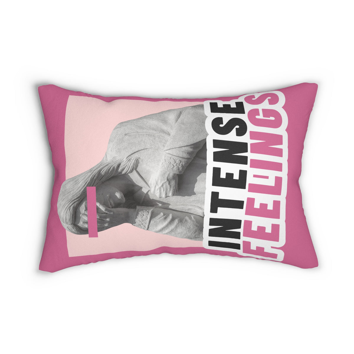 Intense Feelings Pink Lumbar Pillow