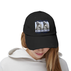 Intense Feelings - Navy Print Vintage Distressed Hat