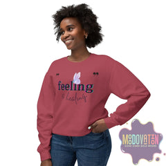 Feeling Is Healing Lightweight Crewneck Sweatshirt - Spring Edition Moodovation