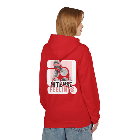 Intense Feelings Unisex Midweight Hoodie - Rose Pink Print