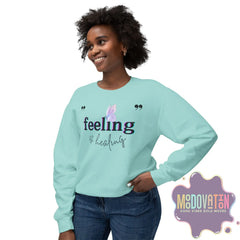 Feeling Is Healing Lightweight Crewneck Sweatshirt - Spring Edition Moodovation