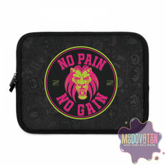 No Pain No Gain Laptop Sleeve - Black - MOODOVATION