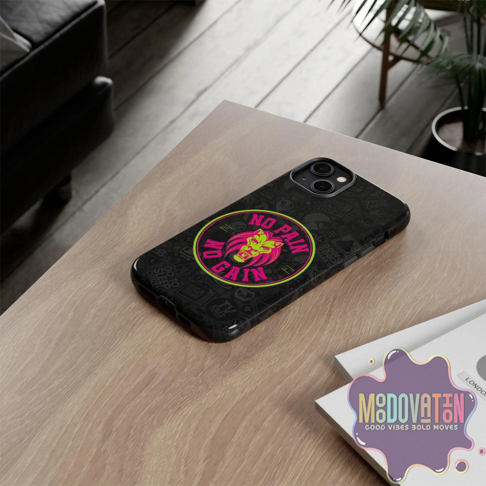 No Pain No Gain Phone Case - Black - MOODOVATION