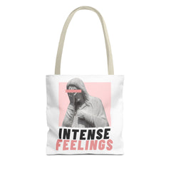 Intense Feelings Tote Bag - White Print